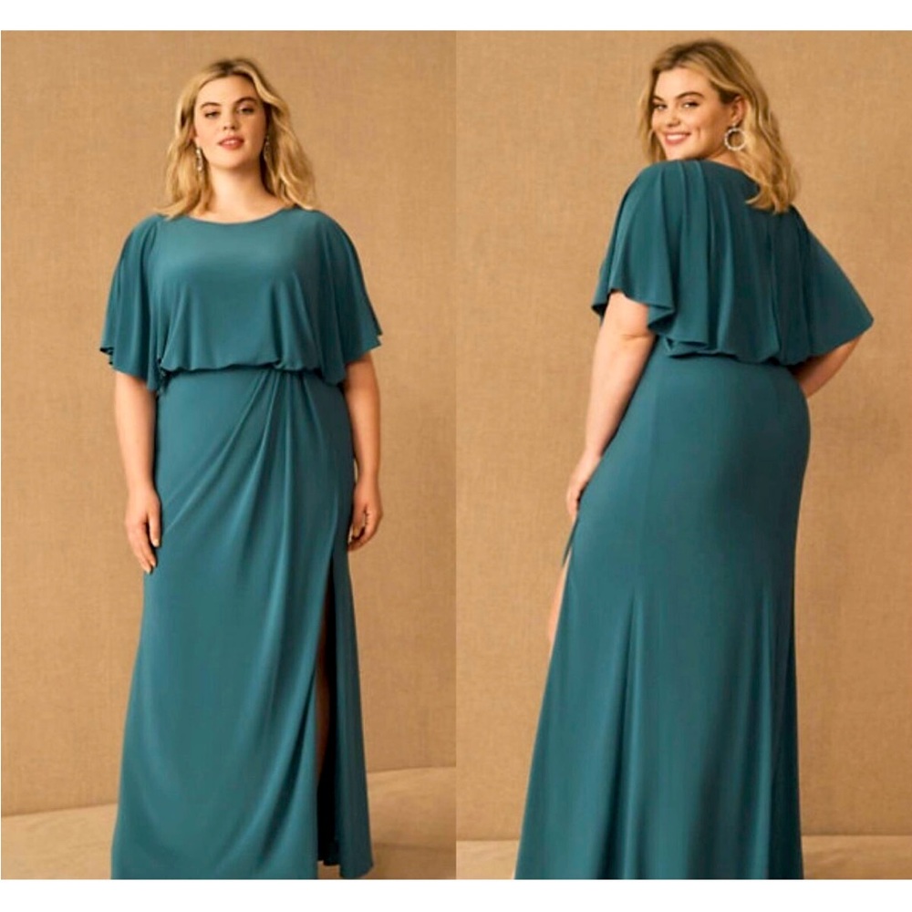 NWT BHLDN Lena Jersey Flutter Sleeve Maxi Dress